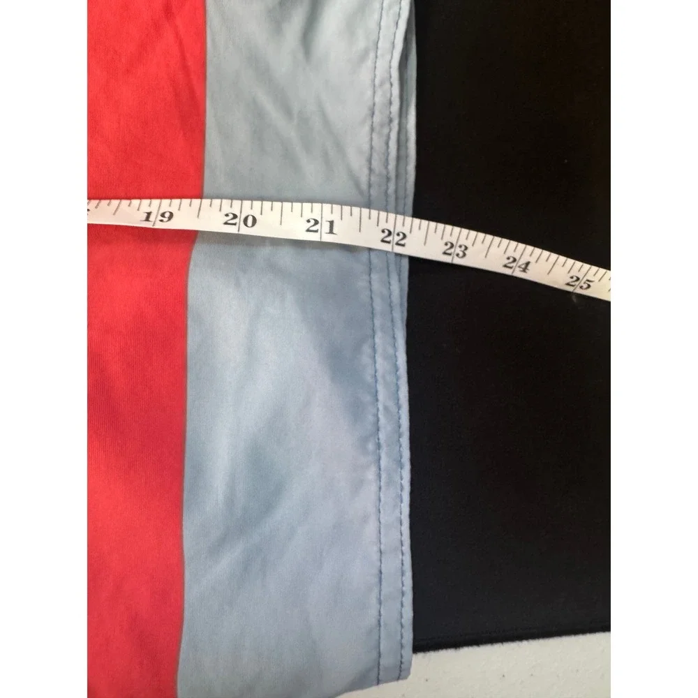 Patagonia Board Shorts Mens 36 Red Blue White Striped Swim Trunks Nylon
